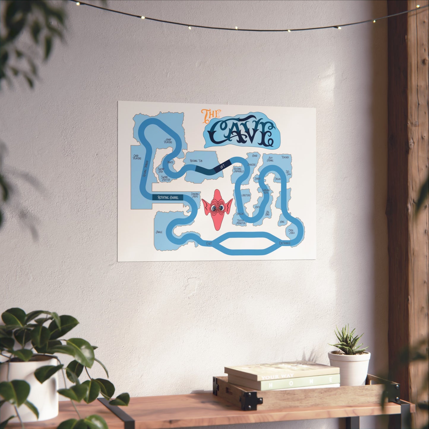 Speelunker Cave Ride Original Concept Layout Poster