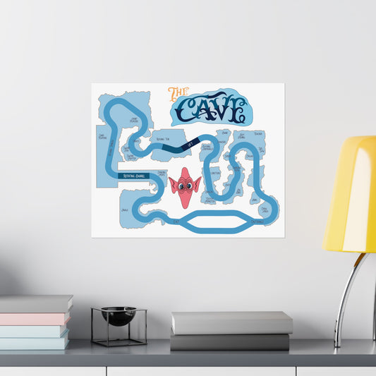 Speelunker Cave Ride Original Concept Layout Poster