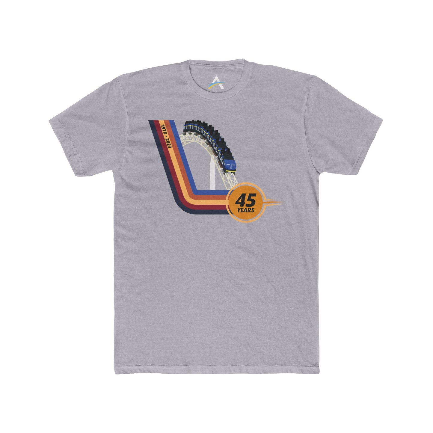Shock Wave Roller Coaster 45th Anniversary Cotton Crew Tee