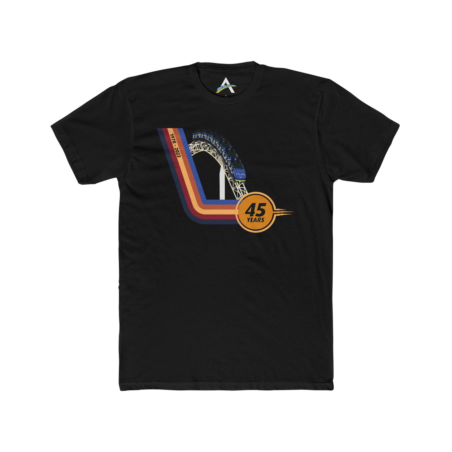 Shock Wave Roller Coaster 45th Anniversary Cotton Crew Tee