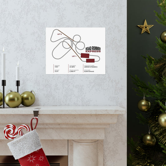 Road Runner Express Roller Coaster Poster