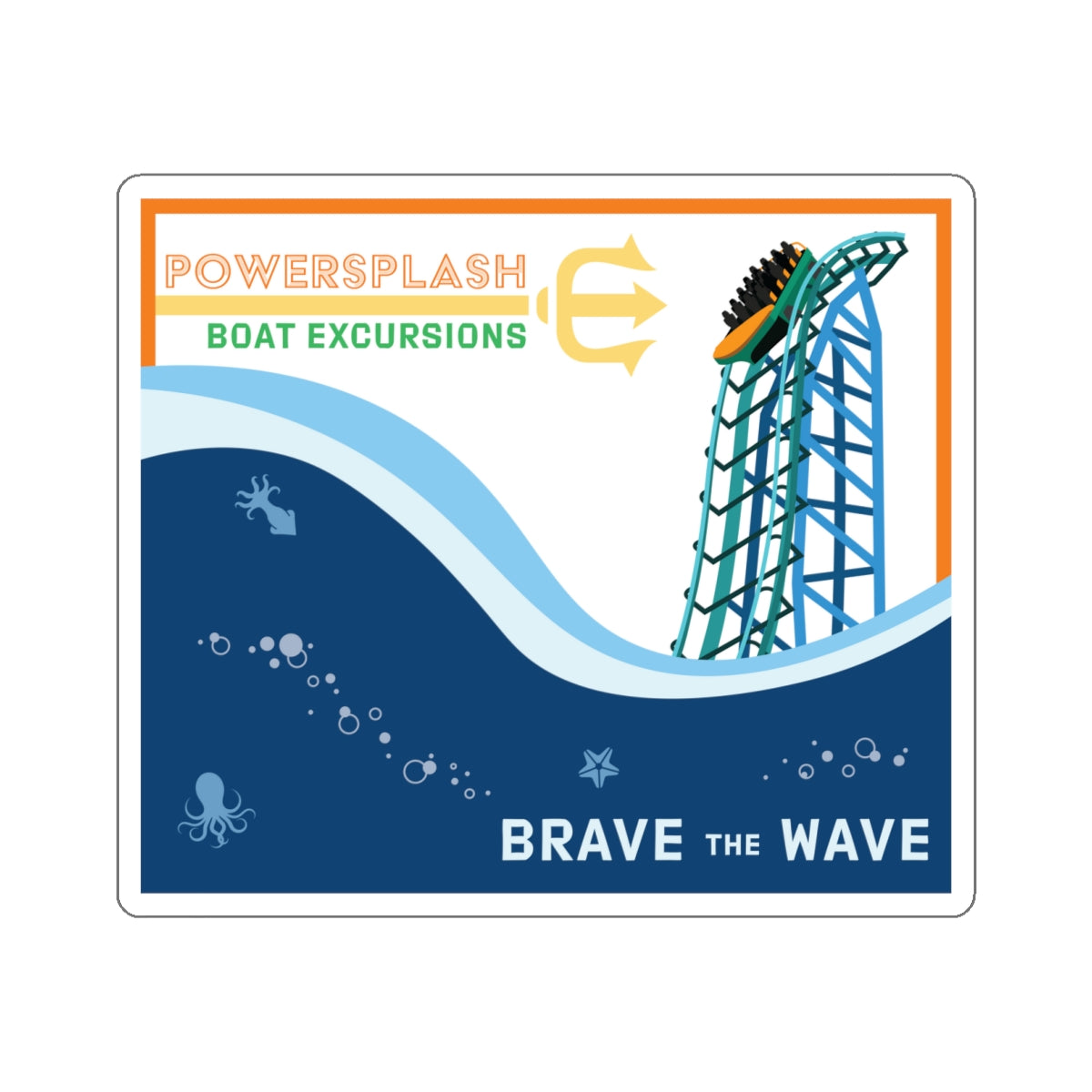 PowerSplash Boat Excursions Water Ride Sticker