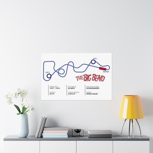 The Big Bend Roller Coaster Poster