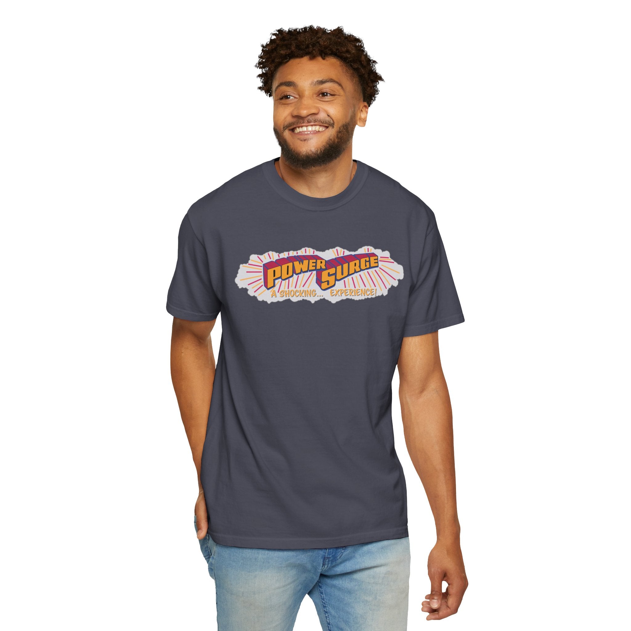 Power Surge Water Ride Retro Unisex Garment-Dyed T-Shirt