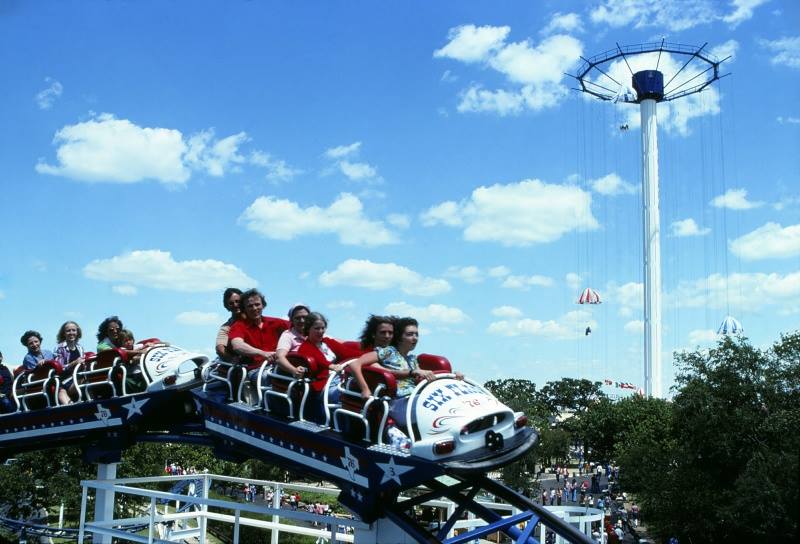 The Big Bend - Six Flags Over Texas Coaster Poster