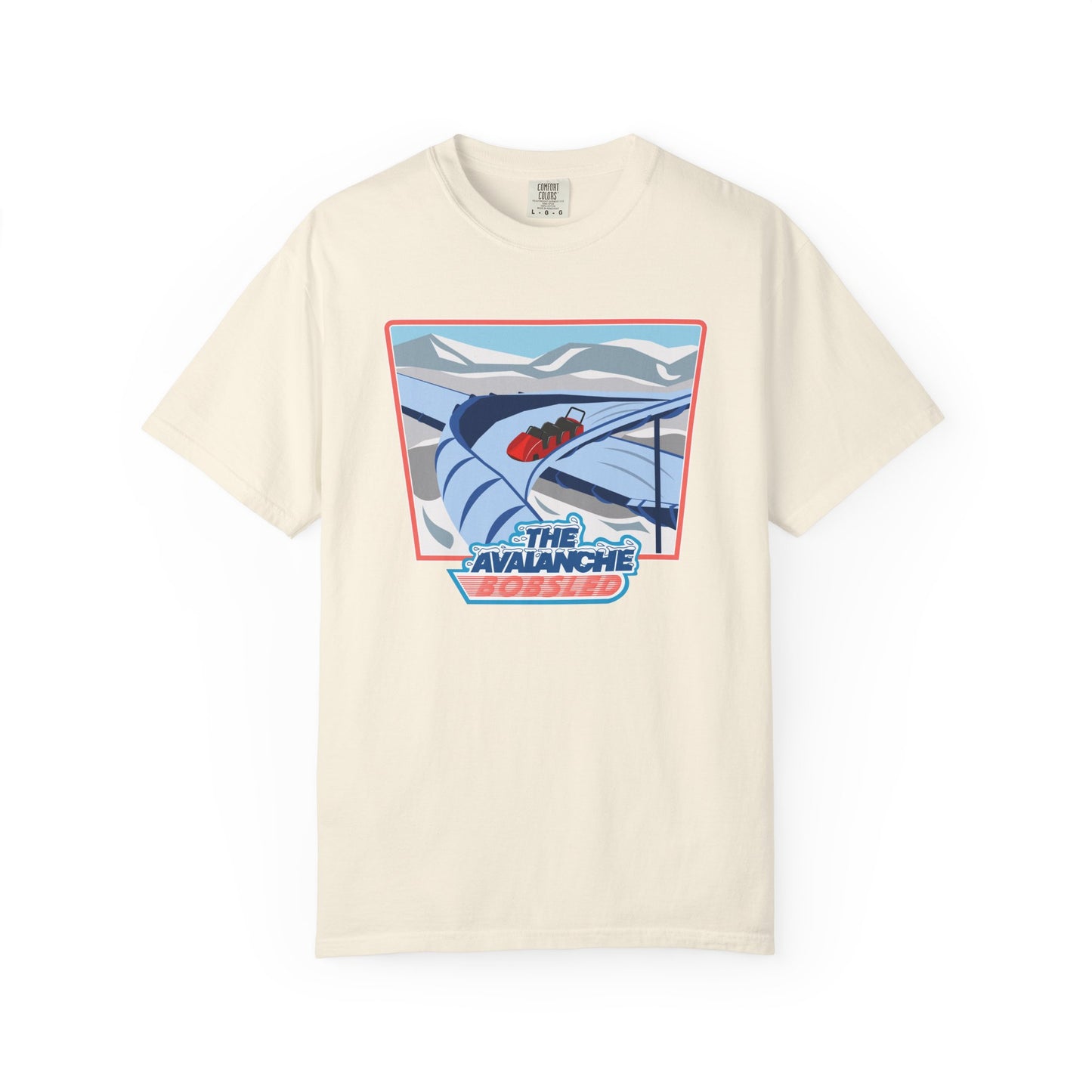 Avalanche Bobsled Retro Unisex Garment-Dyed T-Shirt