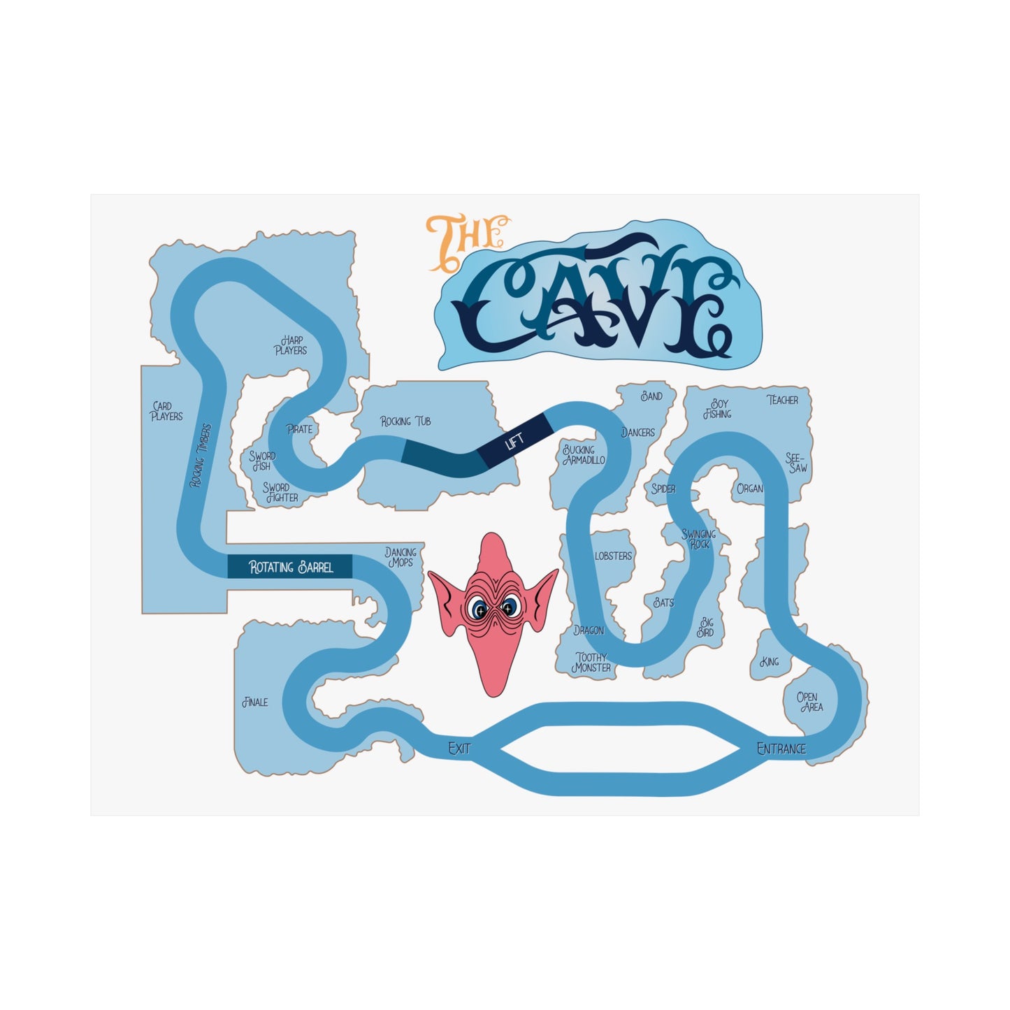 Speelunker Cave Ride Original Concept Layout Poster