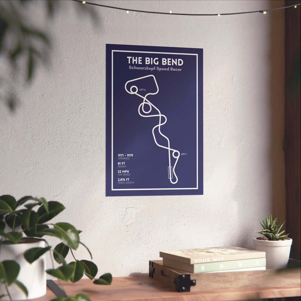 The Big Bend - Six Flags Over Texas Coaster Poster