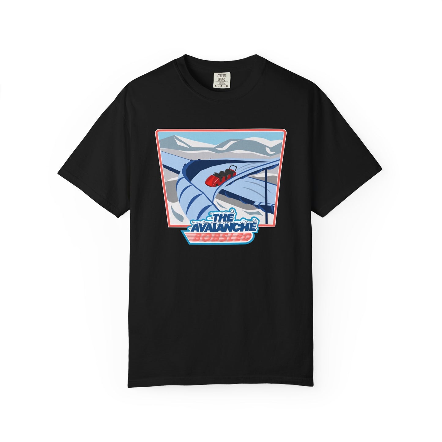 Avalanche Bobsled Retro Unisex Garment-Dyed T-Shirt
