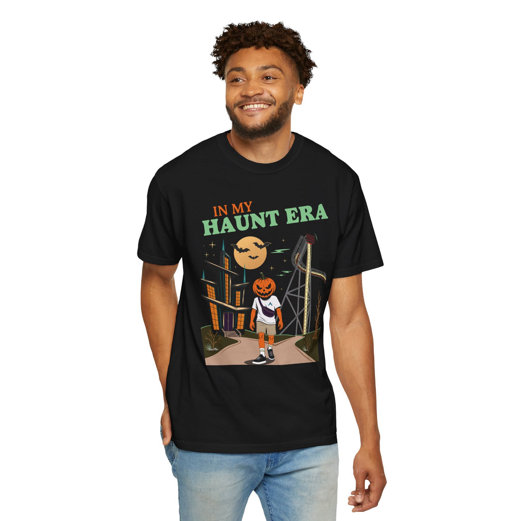 "In My Haunt Era" Pumpkin Man Halloween 2026 Unisex Garment-Dyed T-Shirt