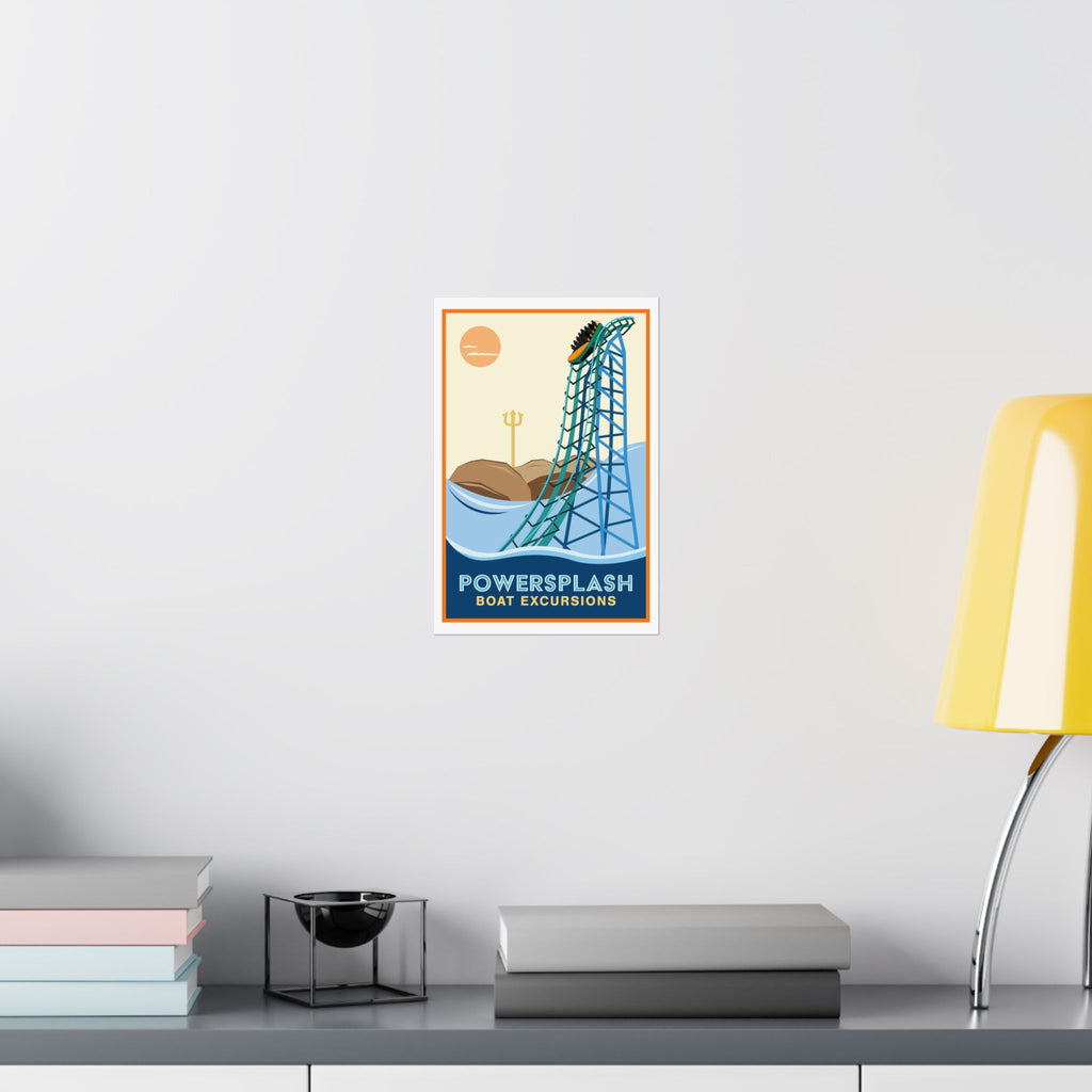 PowerSplash Boat Excursions - Six Flags Over Texas Coaster Poster