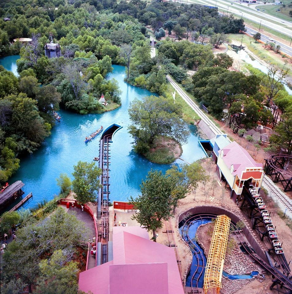 Runaway Mine Train - Six Flags Over Texas Coaster Poster