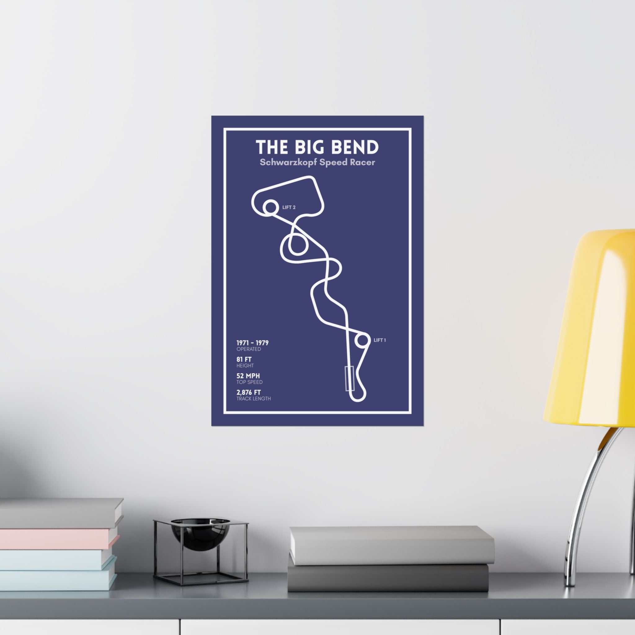 The Big Bend - Six Flags Over Texas Coaster Poster