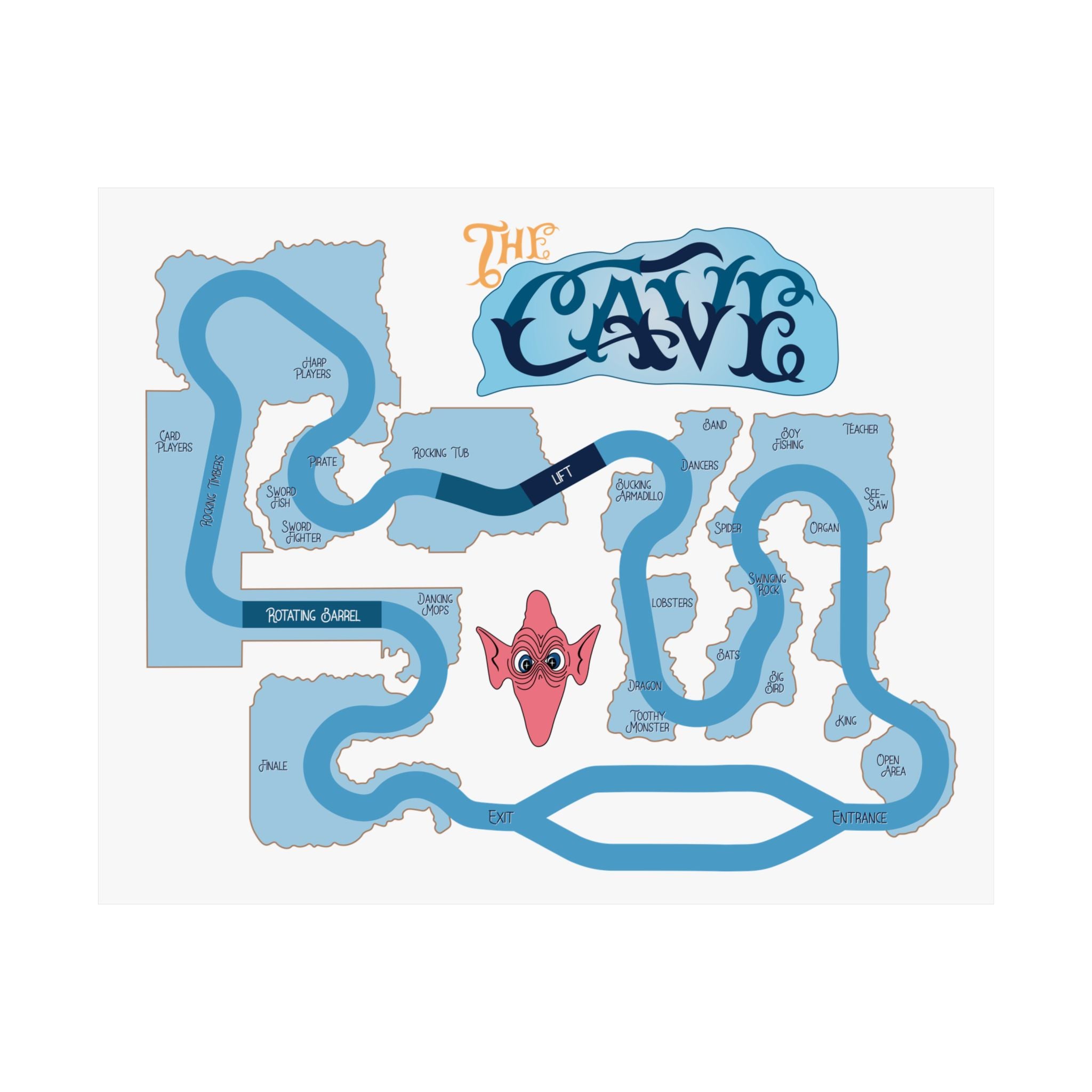 Original Speelunker Cave - Six Flags Over Texas Print
