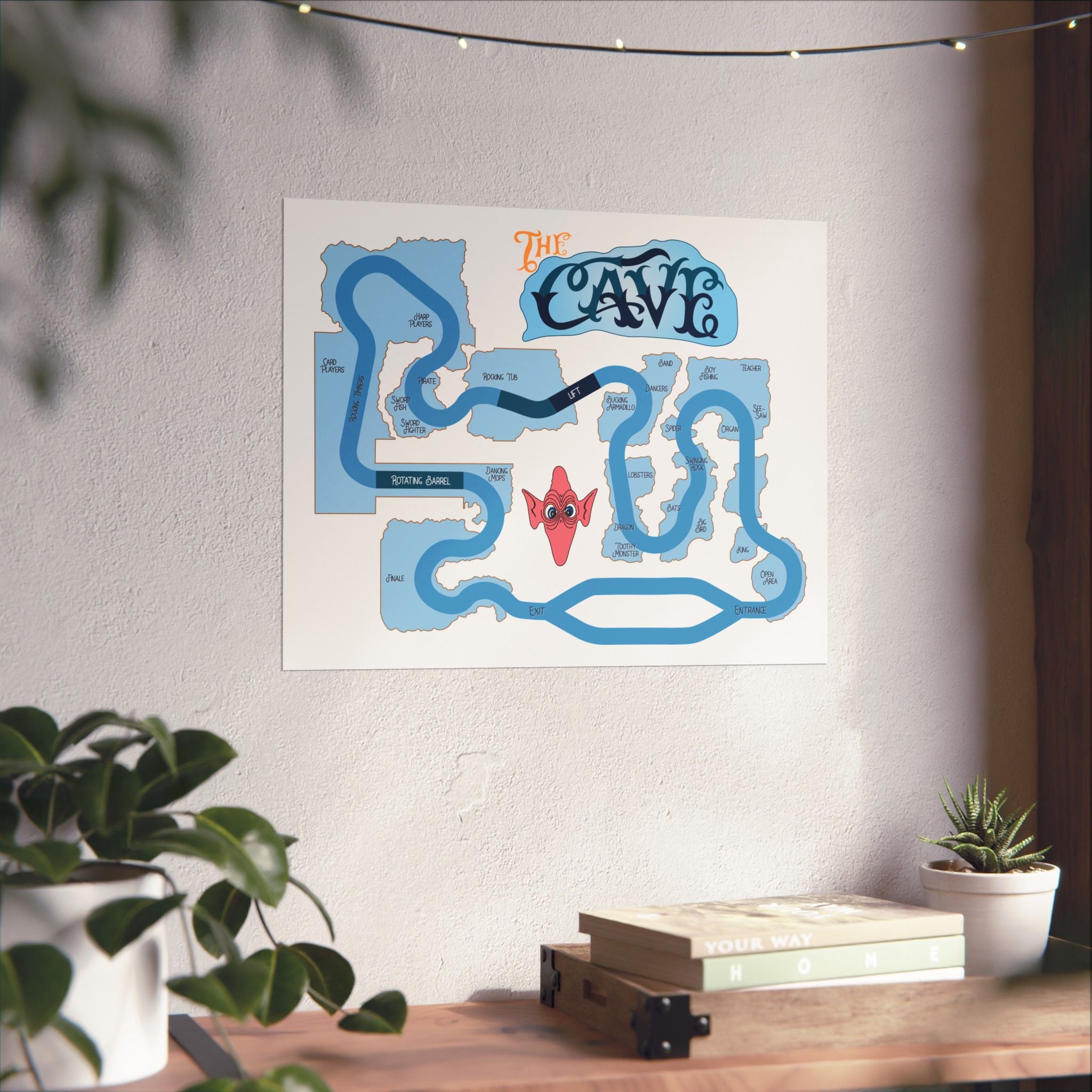 Original Speelunker Cave - Six Flags Over Texas Print