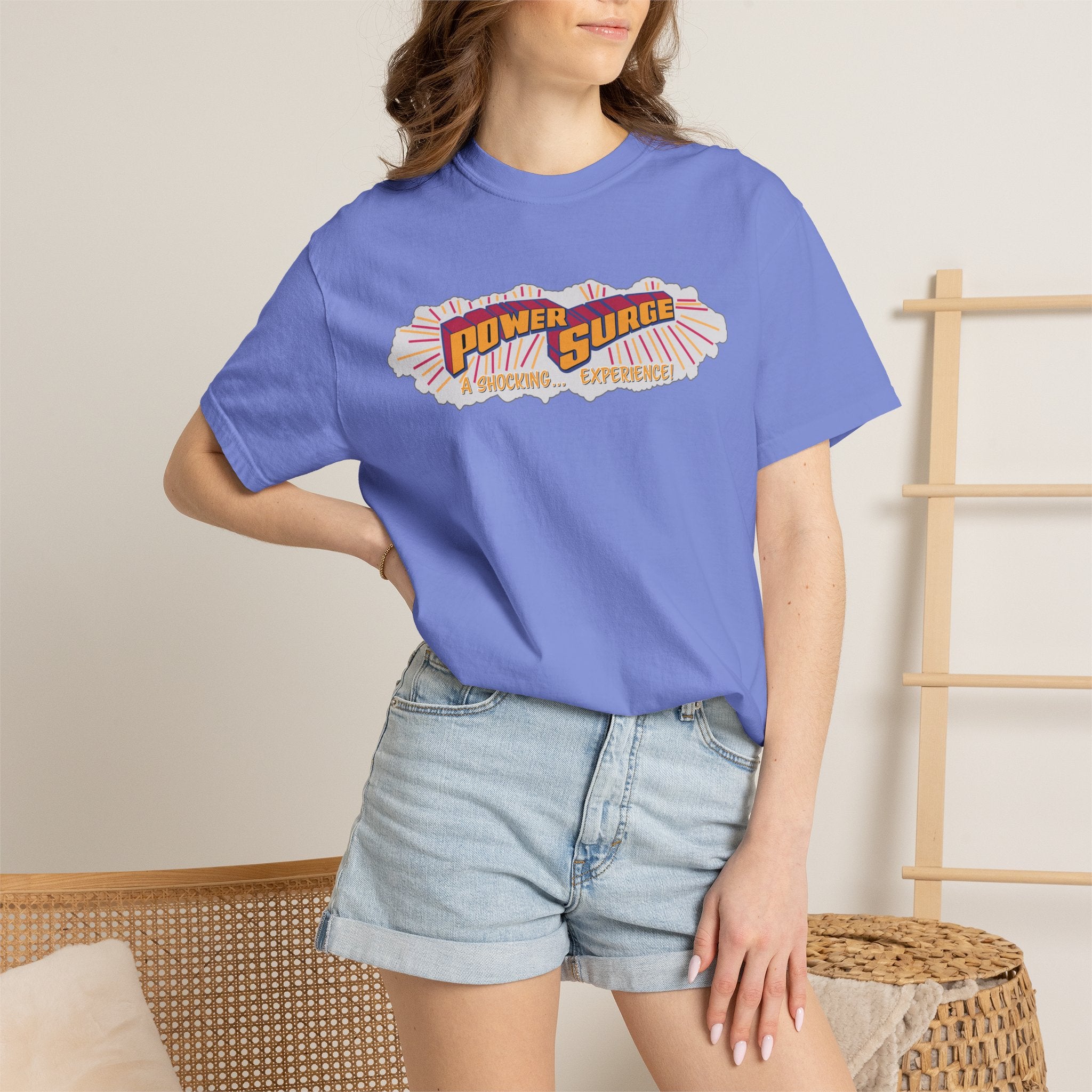 Power Surge Water Ride Retro Unisex Garment-Dyed T-Shirt