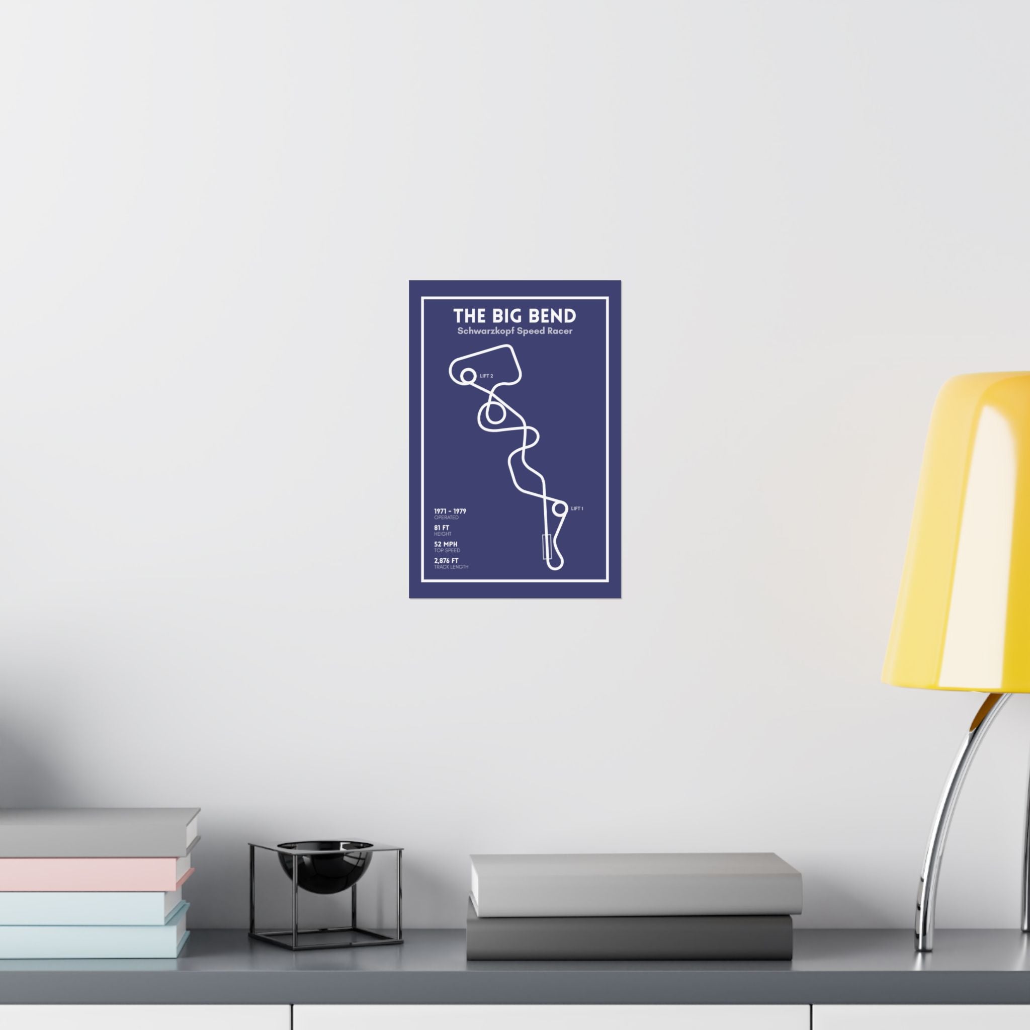 The Big Bend - Six Flags Over Texas Coaster Poster