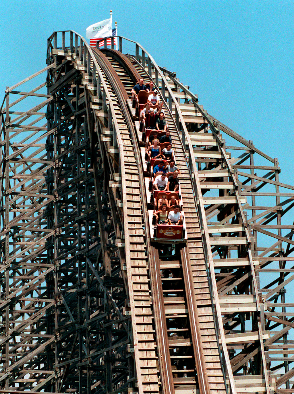 The Rattler Roller Coaster Retro Unisex Garment-Dyed T-Shirt