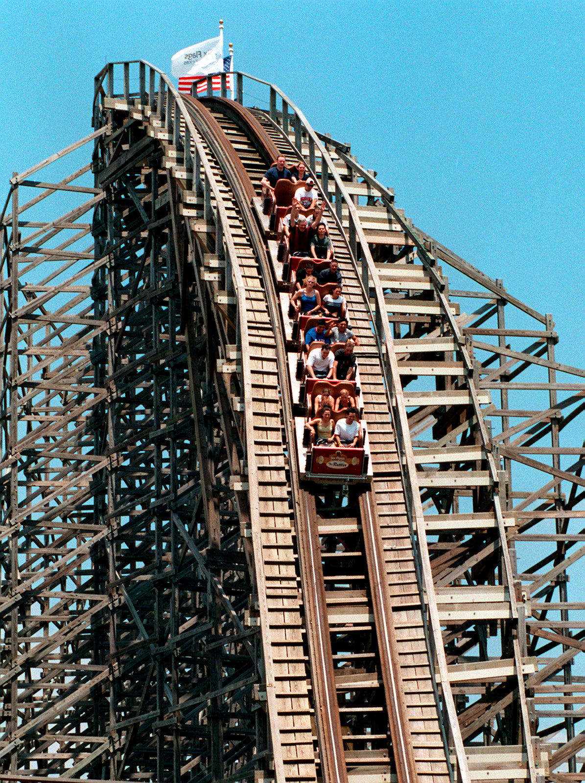 The Rattler Roller Coaster Retro Unisex Garment-Dyed T-Shirt