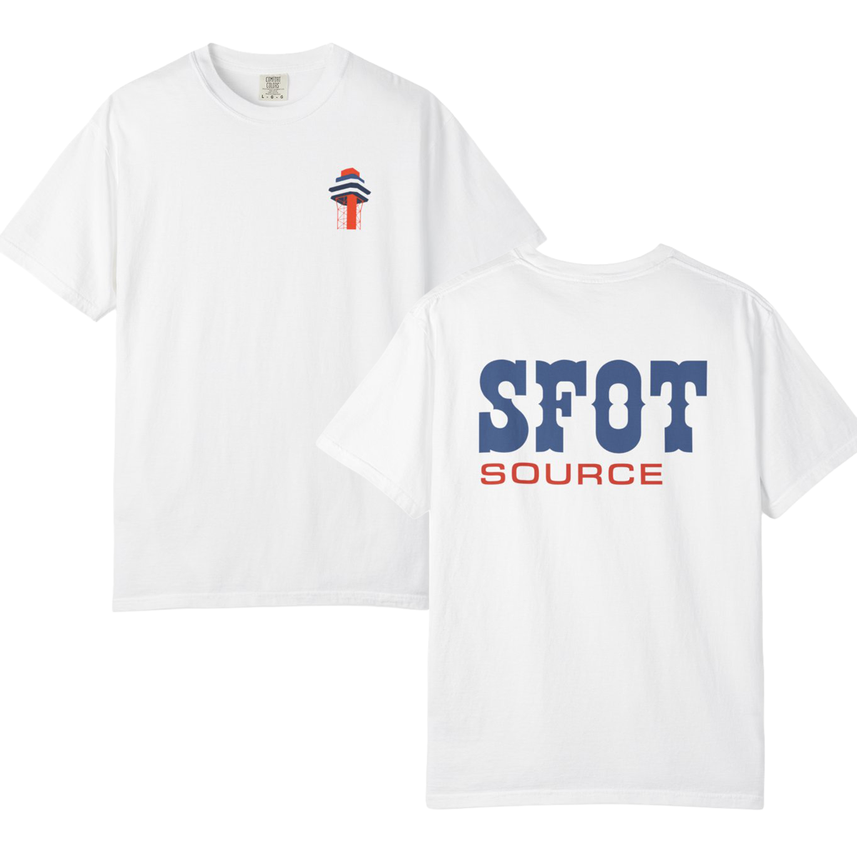 SFOT Source Front/Back Unisex Garment-Dyed T-Shirt